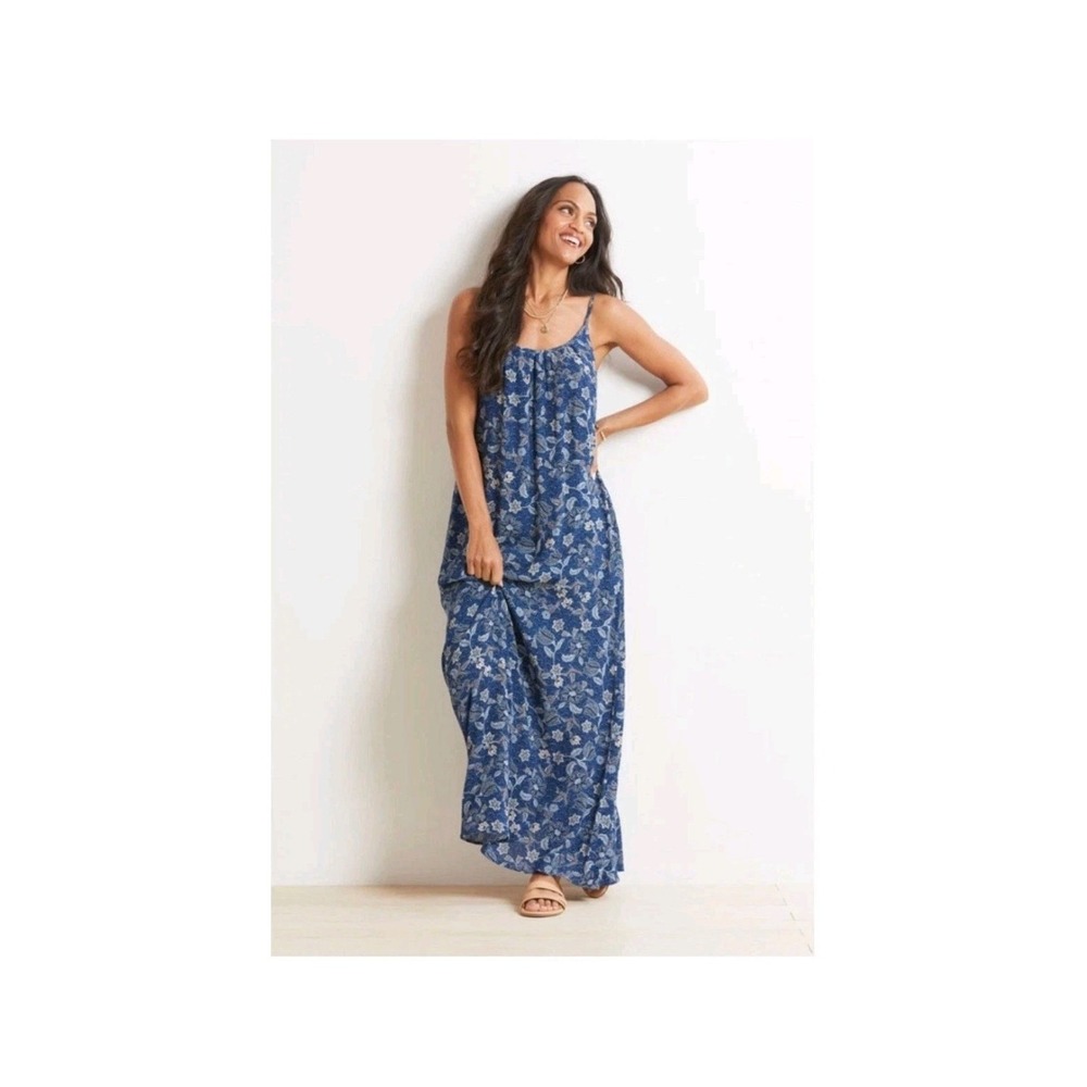 Blue Floral Maxi Dress - Women